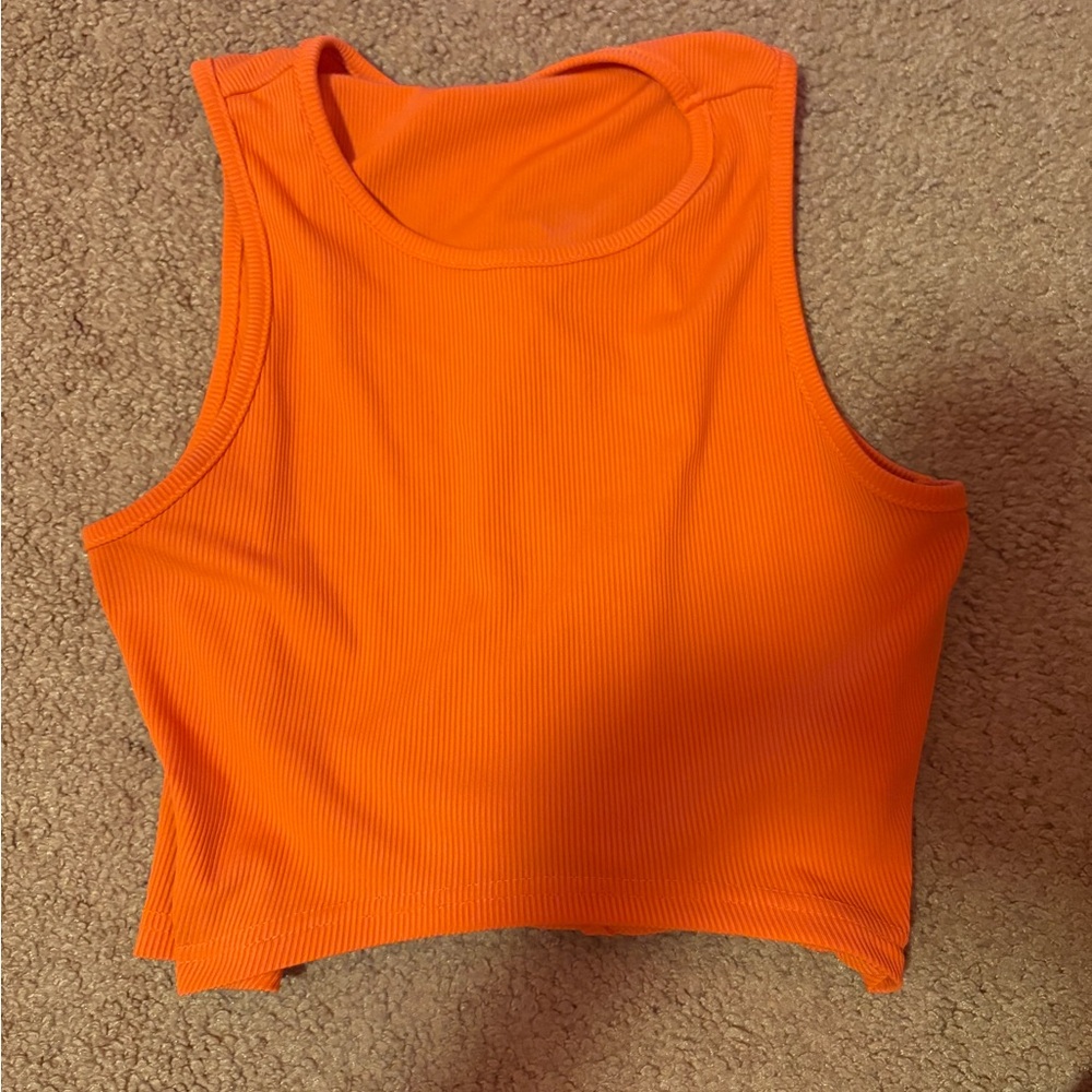 SHEIN Bright Orange Tank Top
